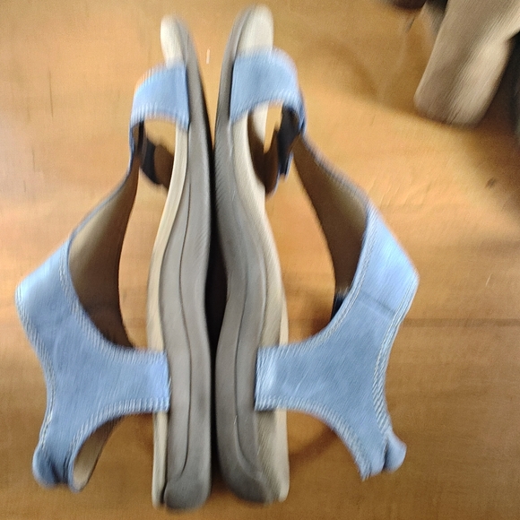 Taos Dark Blue Leather Adjustable Strap Sandals – Women’s Size 10 - Picture 10 of 12